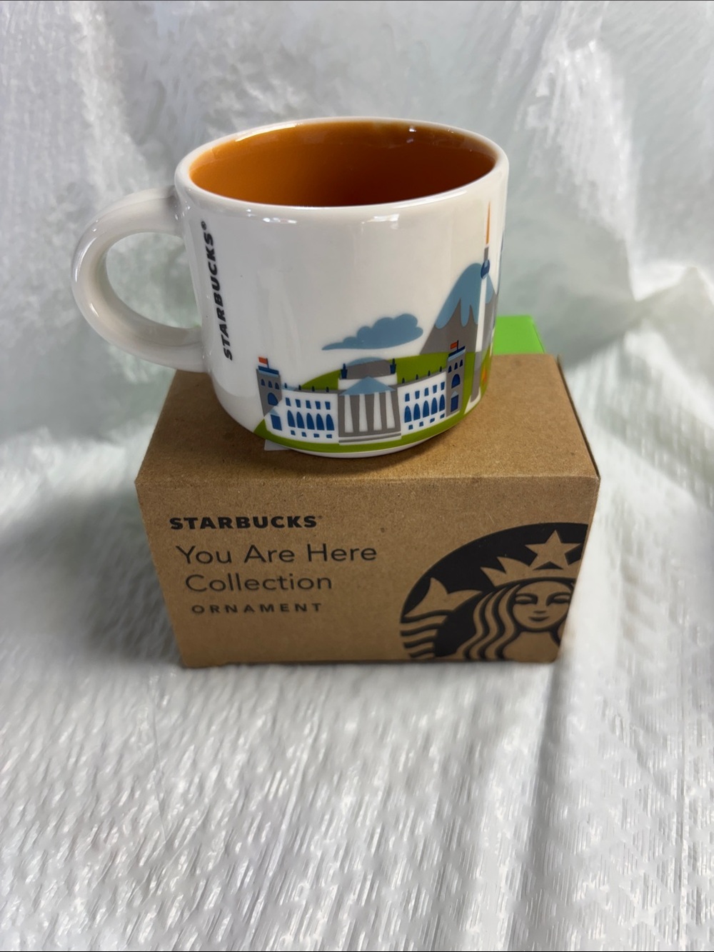 Starbucks Austria & Germany Espresso Mugs - Blue Interior & Orange Interior - Picture 6 of 10